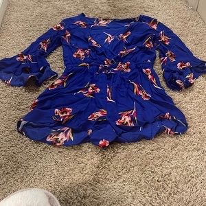 Blue flowery romper